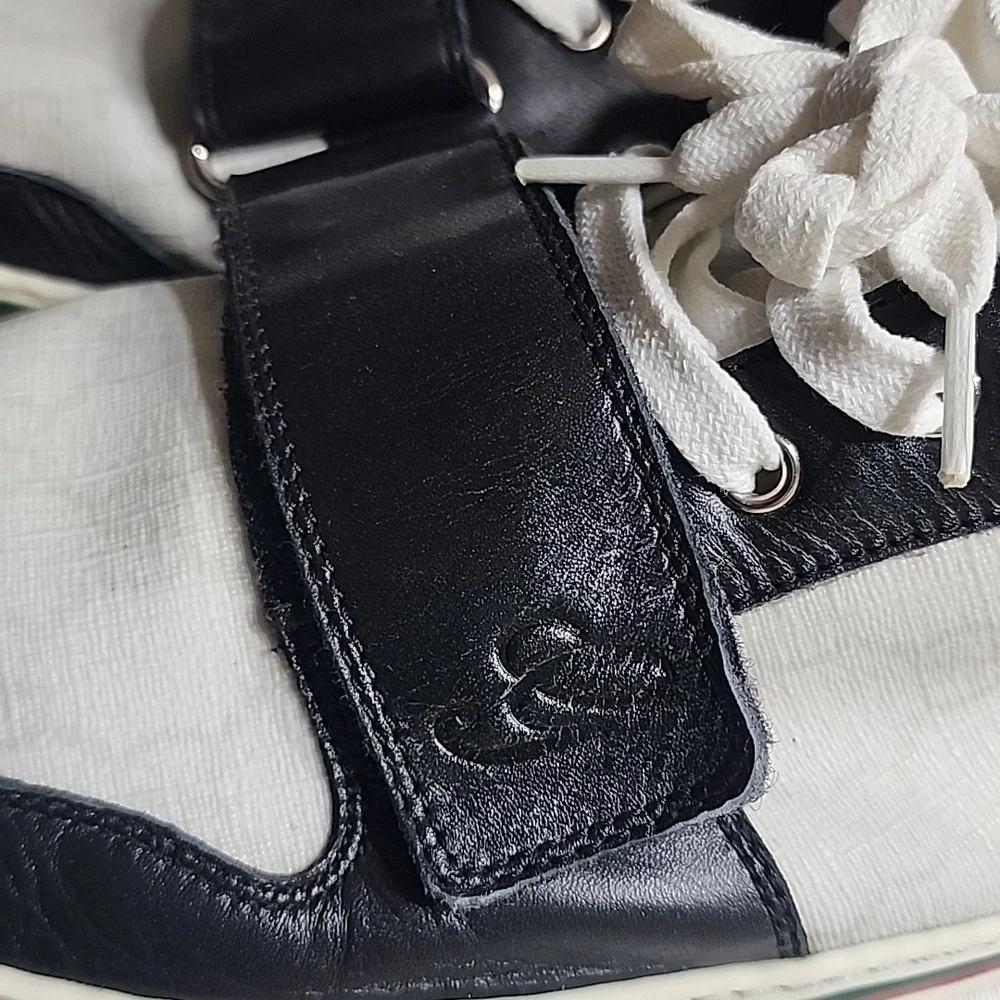 Gucci Men's Monochrome High-Top Sneakers